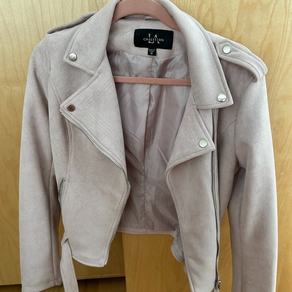 Light Pink Suede Jacket
